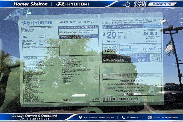 New 2026 Hyundai Palisade Limited For Sale in Olive Branch, MS