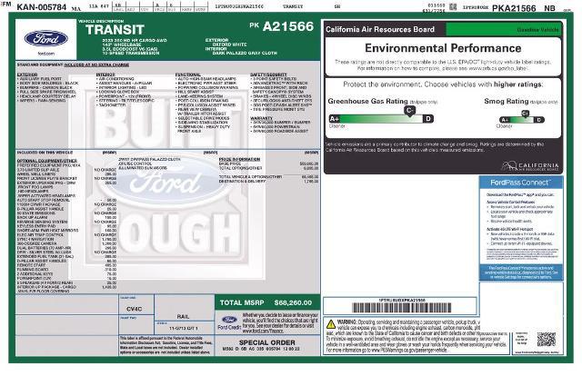 2023 Ford Transit Cargo Van 148 WB High Roof Extended Carg