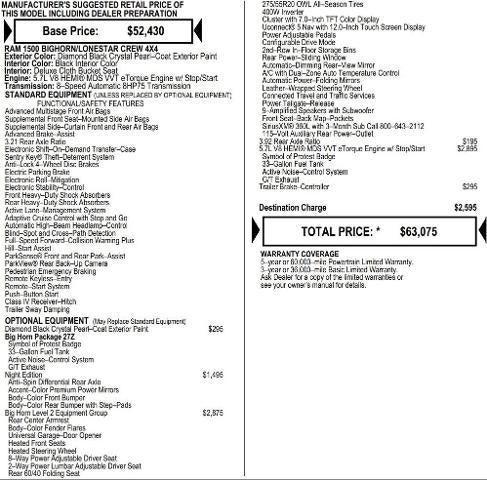 2026 RAM Ram 1500 RAM 1500 BIG HORN CREW CAB 4X4 57 BOX 2026 RAM Ram 1500 RAM 1500 BIG HORN CREW CAB 4X4 57 BOX
