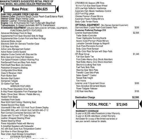 2026 RAM Ram 1500 RAM 1500 LARAMIE CREW CAB 4X4 64 BOX