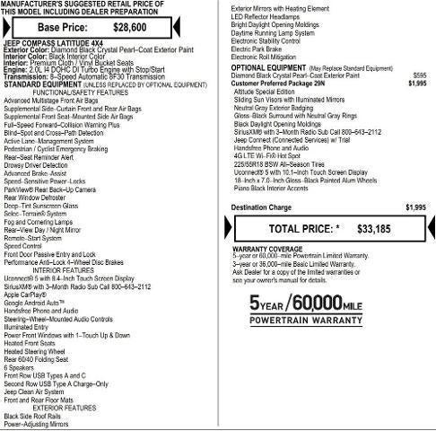 2026 Jeep Compass COMPASS LATITUDE ALTITUDE 4X4 2026 Jeep Compass COMPASS LATITUDE ALTITUDE 4X4