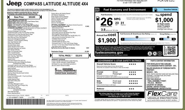 2026 Jeep Compass Latitude Altitude for sale in Charlotte, NC