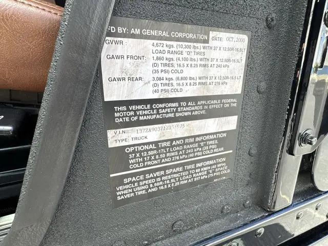 2001 AM General Hummer Open Top