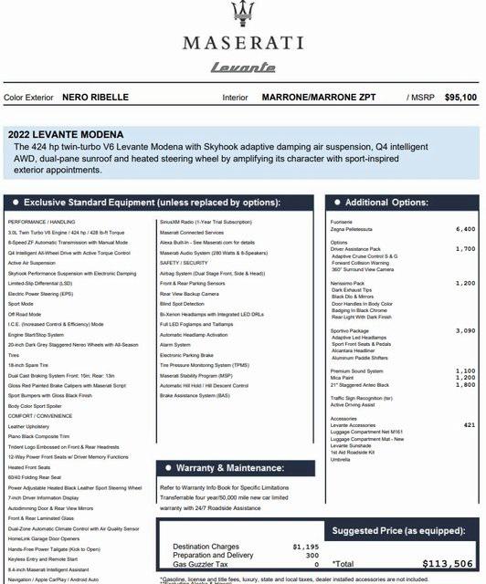 2022 Maserati Levante Modena