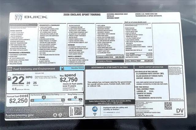 2026 Buick Enclave Sport Touring