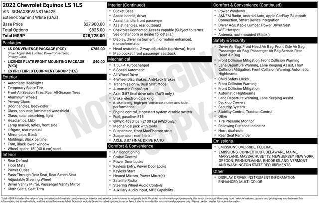 2022 Chevrolet Equinox AWD LS