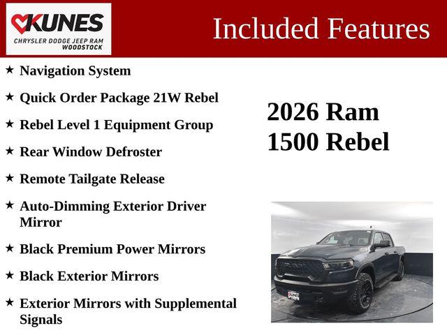 2026 RAM Ram 1500 RAM 1500 REBEL CREW CAB 4X4 57 BOX
