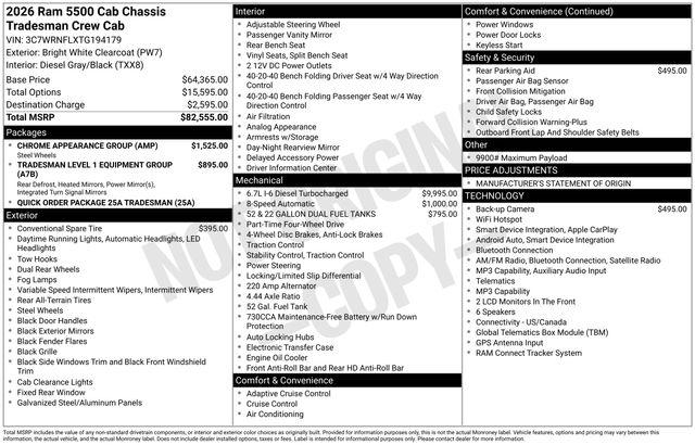 2026 Ram 5500 Chassis Cab Tradesman
