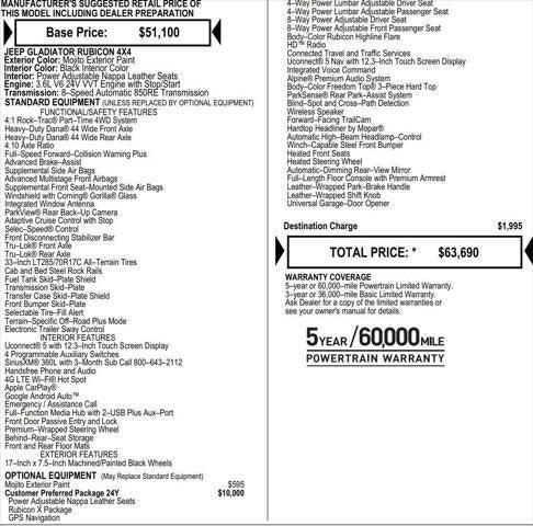 2025 Jeep Gladiator GLADIATOR RUBICON X 4X4 2025 Jeep Gladiator GLADIATOR RUBICON X 4X4