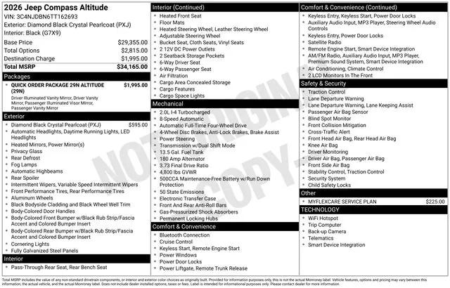 2026 Jeep Compass Latitude Altitude