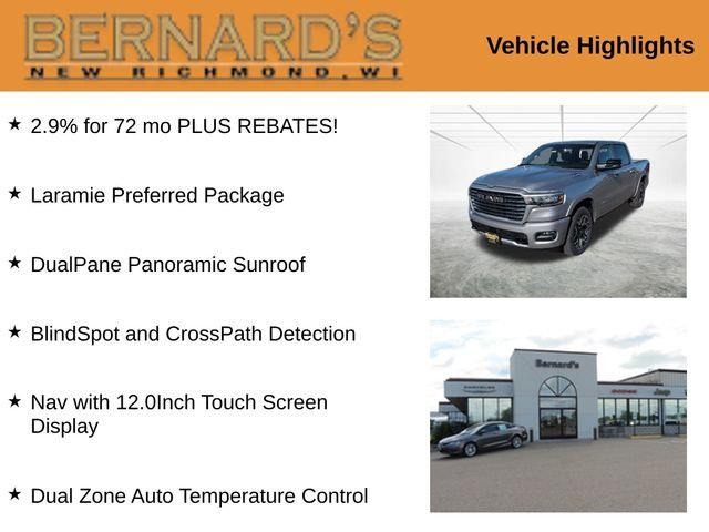 2026 RAM Ram 1500 RAM 1500 LARAMIE CREW CAB 4X4 57 BOX