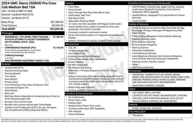 2024 GMC Sierra 2500HD 4WD Crew Cab Standard Bed Pro