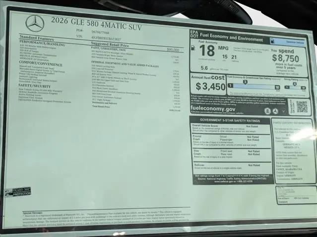 2026 Mercedes-Benz GLE GLE 580 4MATIC