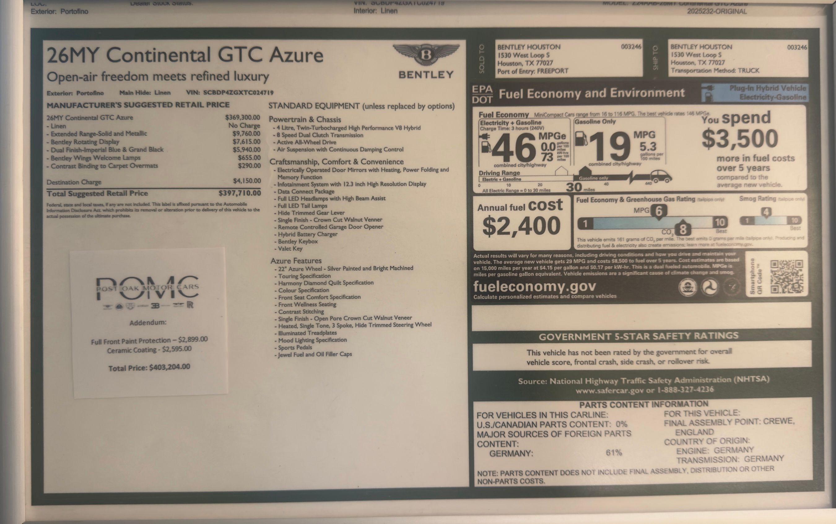 2026 Bentley Continental GTC Azure - Photo 62