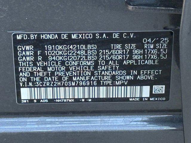 2025 Honda HR-V AWD EX-L