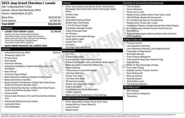 2023 Jeep Grand Cherokee L Laredo 4x4