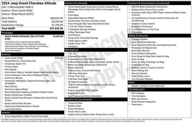 2024 Jeep Grand Cherokee Altitude 4x4