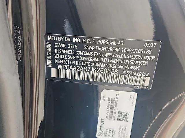2018 Porsche 718 Cayman Unknown