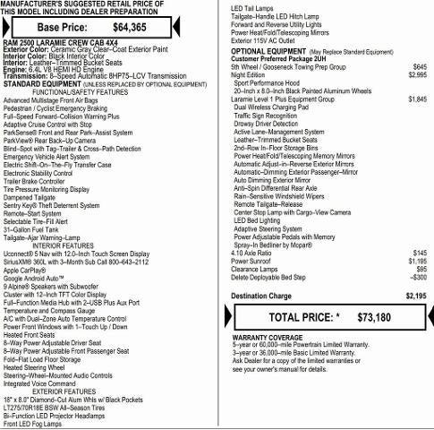 2026 RAM Ram 2500 RAM 2500 LARAMIE CREW CAB 4X4 64 BOX 2026 RAM Ram 2500 RAM 2500 LARAMIE CREW CAB 4X4 64 BOX