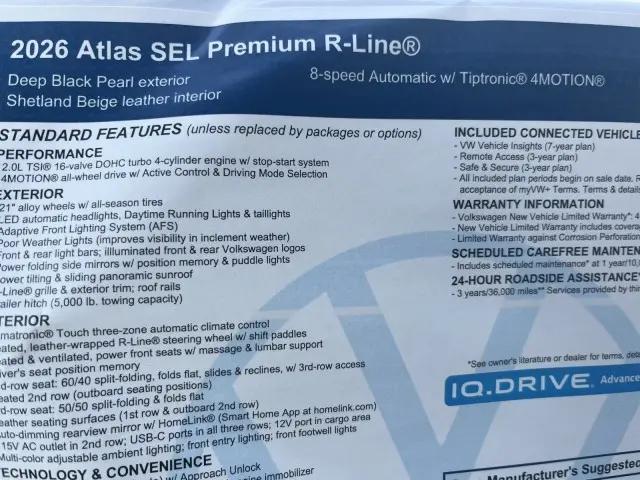 2026 Volkswagen Atlas SEL Premium R-Line