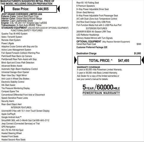 2025 Jeep Grand Cherokee GRAND CHEROKEE LIMITED 4X4 2025 Jeep Grand Cherokee GRAND CHEROKEE LIMITED 4X4