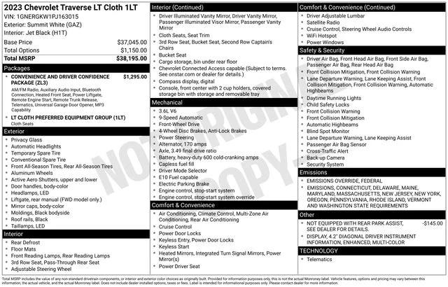 2023 Chevrolet Traverse FWD LT Cloth