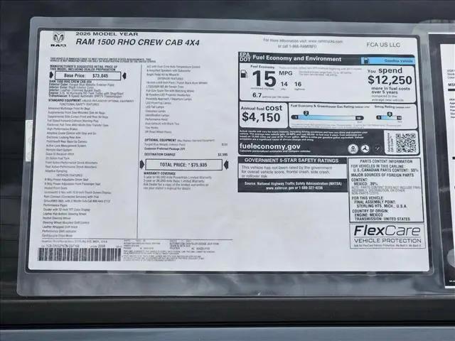 2026 Ram 1500 RHO Crew Cab 4x4 57 Box