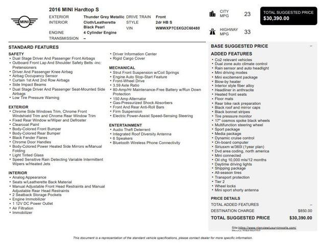2016 Mini Hardtop Cooper S 2016 Mini Hardtop Cooper S