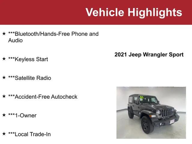 2021 Jeep Wrangler Sport 4X4 2021 Jeep Wrangler Sport 4X4