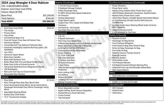 2024 Jeep Wrangler 4-Door Rubicon 4x4