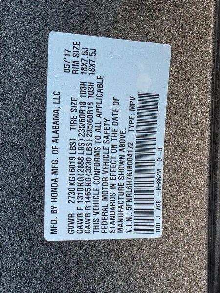 2018 Honda Odyssey EX-L