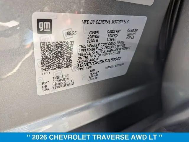 2026 Chevrolet Traverse AWD LT