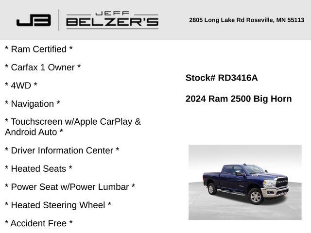 2024 RAM 2500 Big Horn Crew Cab 4x4 64 Box