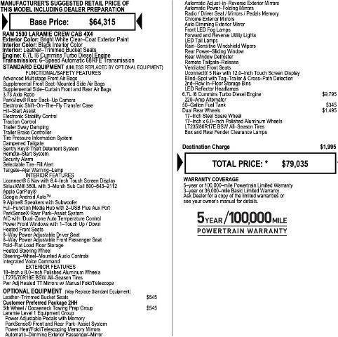 2024 RAM 3500 Laramie Crew Cab 4x4 8 Box 2024 RAM 3500 Laramie Crew Cab 4x4 8 Box