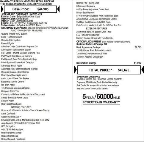 2025 Jeep Grand Cherokee GRAND CHEROKEE LIMITED 4X4 2025 Jeep Grand Cherokee GRAND CHEROKEE LIMITED 4X4