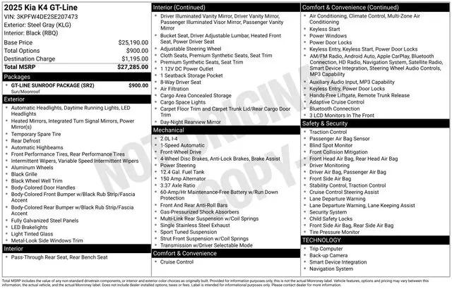 2025 Kia K4 GT-Line for sale in Boardman, OH