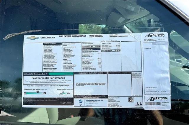 2025 Chevrolet Express Cargo Van RWD 3500 Regular Wheelbase WT