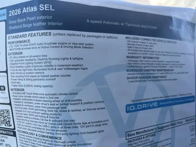 2026 Volkswagen Atlas SEL