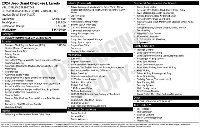 2024 Jeep Grand Cherokee L Laredo 4x4