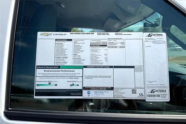 2025 Chevrolet Express Cargo Van RWD 3500 Regular Wheelbase WT