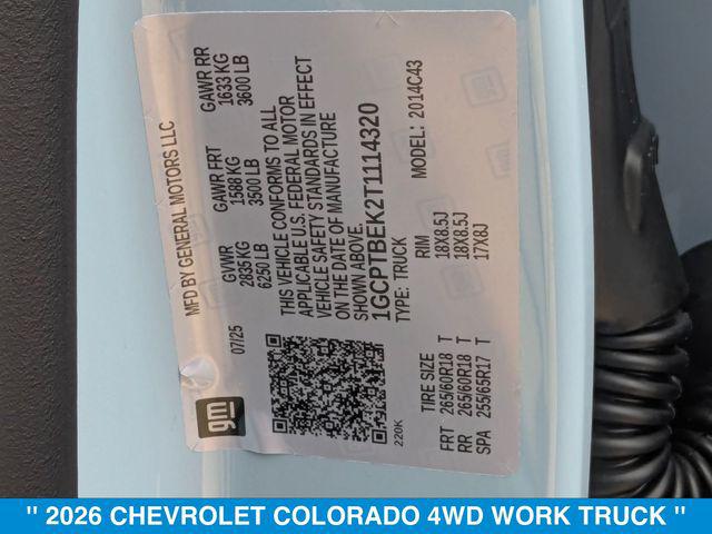 2026 Chevrolet Colorado WT, 4WD