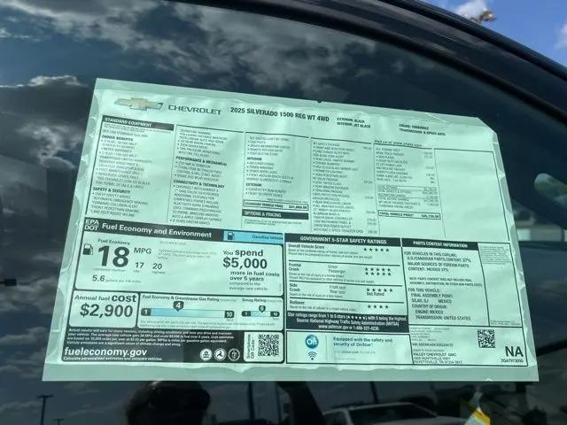 2025 Chevrolet Silverado 1500 4WD Regular Cab Standard Bed WT