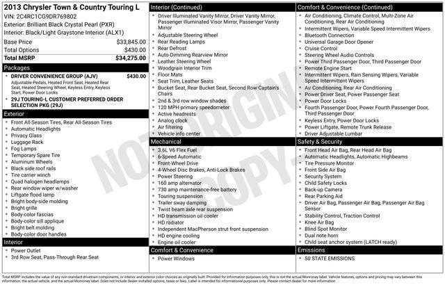 2013 Chrysler Town and Country Touring-L
