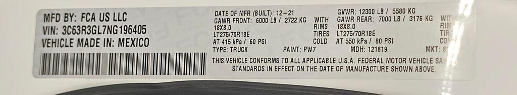 2022 Ram 3500 Tradesman Crew Cab 4x4 8' Box