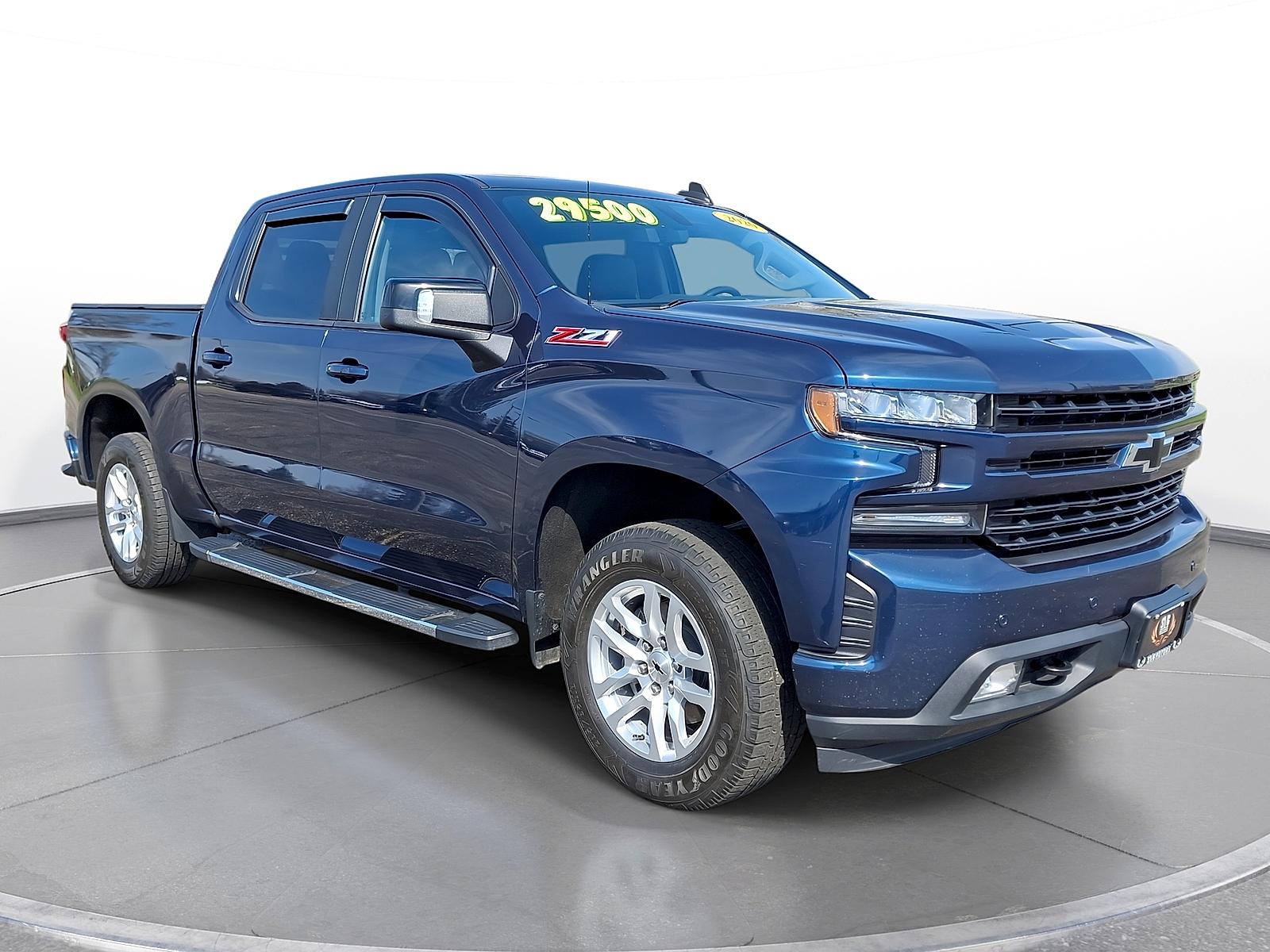 Northsky Blue Metallic 2020 Chevrolet Silverado 1500 RST Crew Cab 4WD Pickup Truck Four-Wheel Drive Automatic