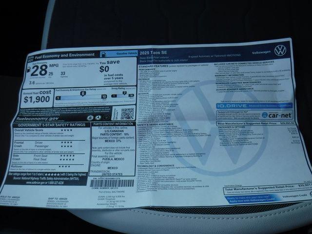 2025 Volkswagen Taos 1.5T SE