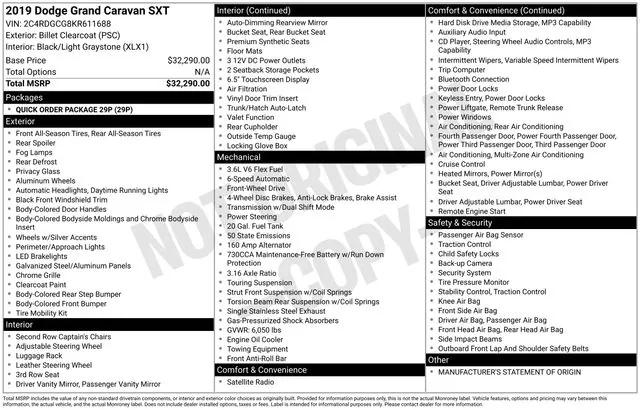 2019 Dodge Grand Caravan SXT 2019 Dodge Grand Caravan SXT