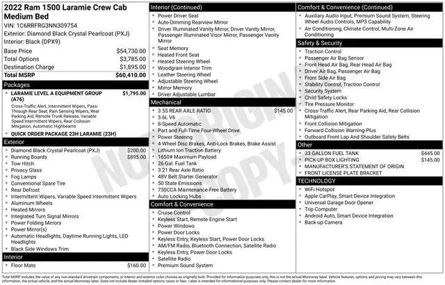 2022 Ram 1500 Laramie Crew Cab 4x4 6'4" Box
