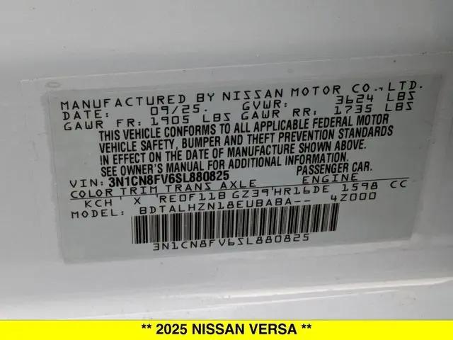 2025 Nissan Versa 1.6 SR