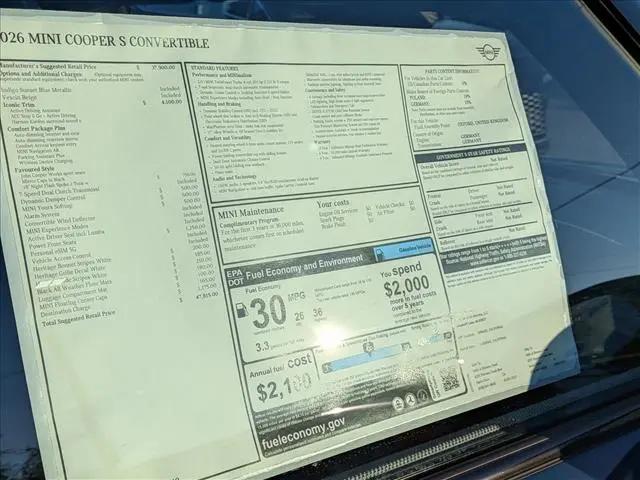 2026 MINI Cooper Convertible Cooper S